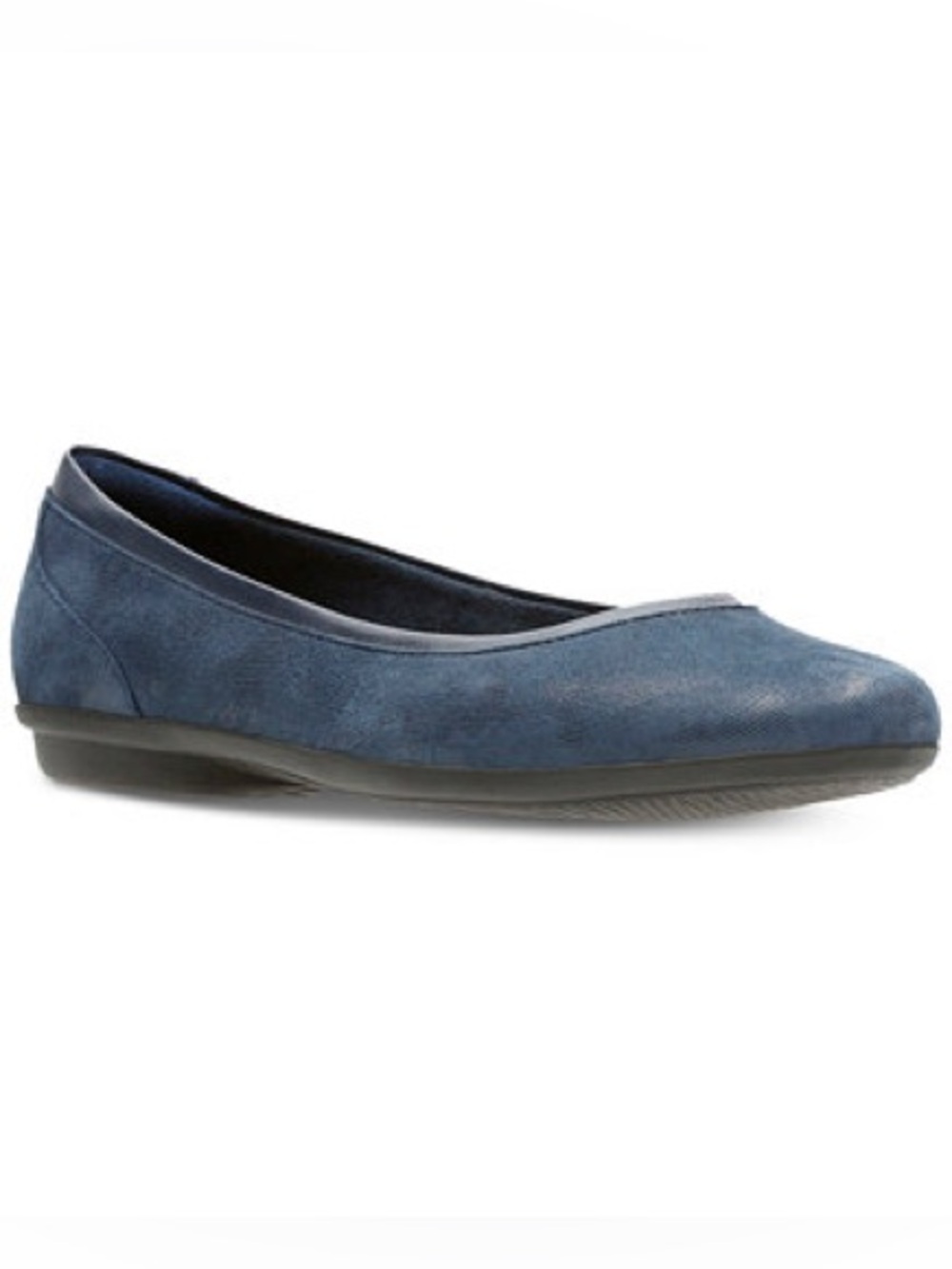 Clarks Navy Suede Ballet Flat